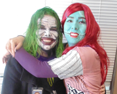 CyraCom employees in Halloween costumes (Las Cruces Center)