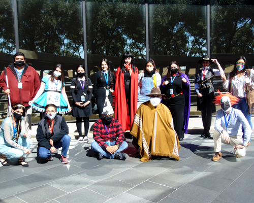 CyraCom employees in costumes (Houston Center)